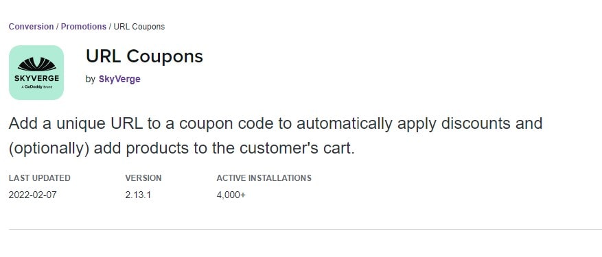 WooCommerce URL Coupons