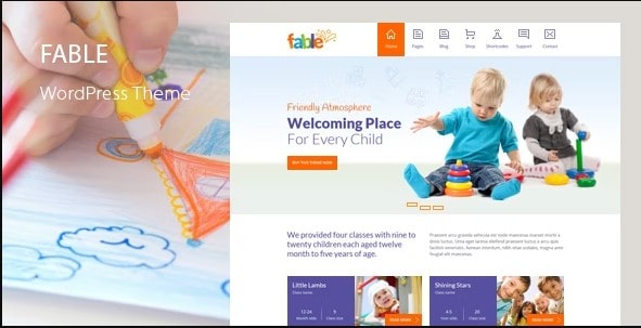 Free Download Fable - Children Kindergarten WordPress Theme