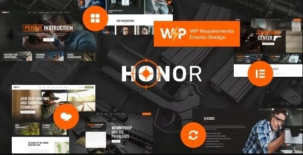 Free Download Honor | Multi-Purpose Shooting Club & Weapon Store WordPress Theme + Elementor