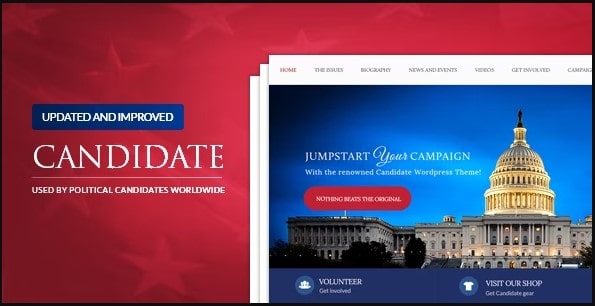 Free Download Candidate - Political WordPress Theme