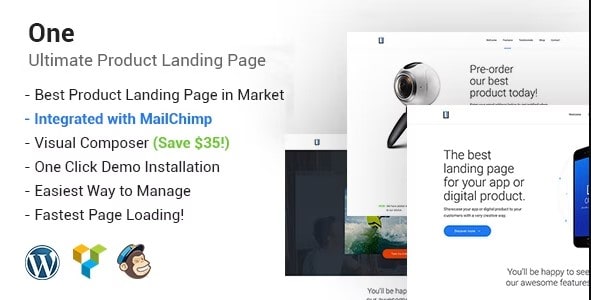 Free Download One - WordPress Product Landing Page