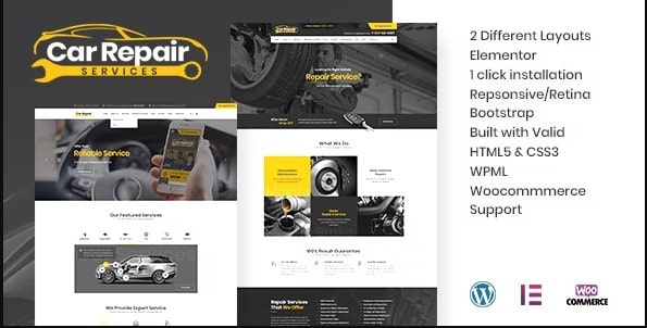 Free Download Car Repair Services & Auto Mechanic WordPress Theme + RTL