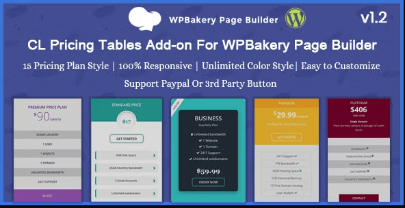 CL Pricing | Pricing Table – Add-on for WPBakery Page Builder