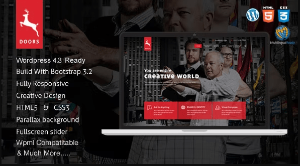 Doors - Parallax Responsive One Page wordpress theme