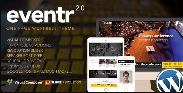 Eventr - One Page Event WordPress Theme