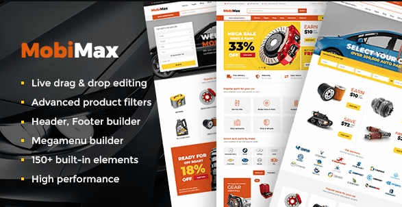 Mobimax - Auto Parts WordPress Theme + WooCommerce Shop