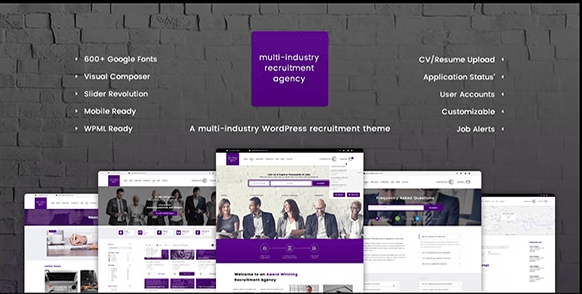 Recruitment Agency - Multi Industry Responsive WordPress Theme